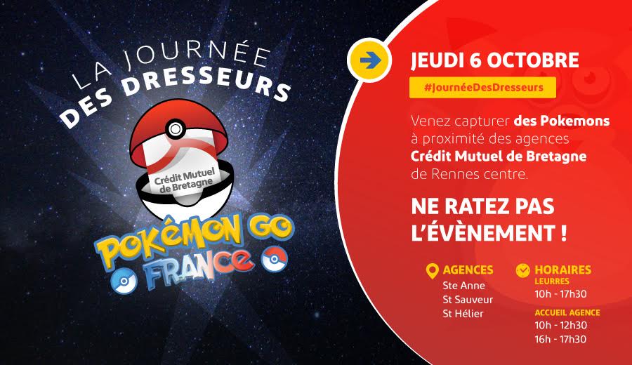 A Rennes, participez à l'événement Pokémon Go !